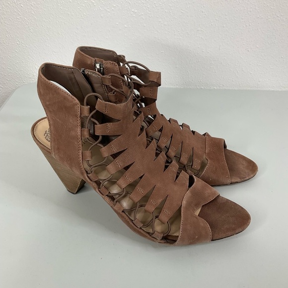 Vince Camuto Eliaz Gladiator Brown Sandals Size 12 - Picture 1 of 8